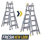 5-in-1 Multi-Position Pro 26 ft. Reach Aluminum Telescoping Multi Position Ladder, 375 lb. Load Capacity Type IAA Duty