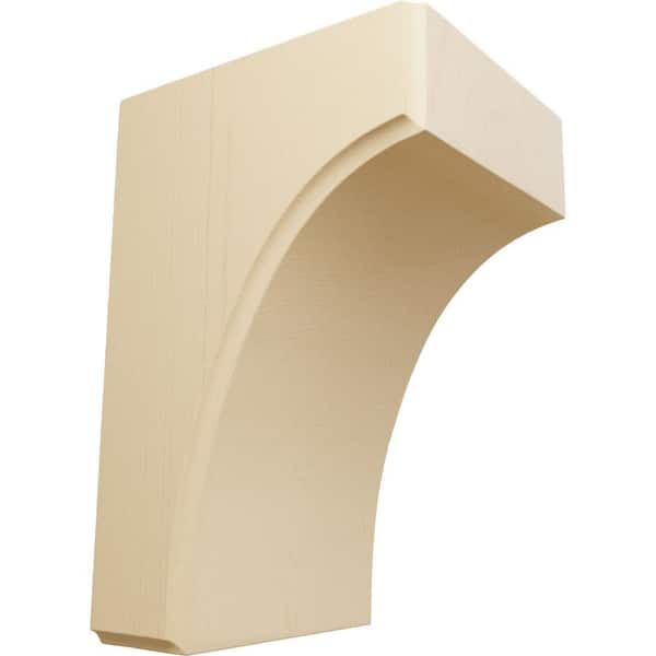 Ekena Millwork 3-1/2 in. x 4 in. x 6 in. Unfinished Maple Clarksville Corbel