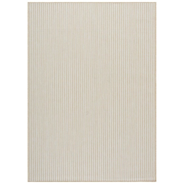 Terrace Beige/Ivory 4 ft. x 6 ft. Geometric Striped Indoor/Outdoor Area Rug
