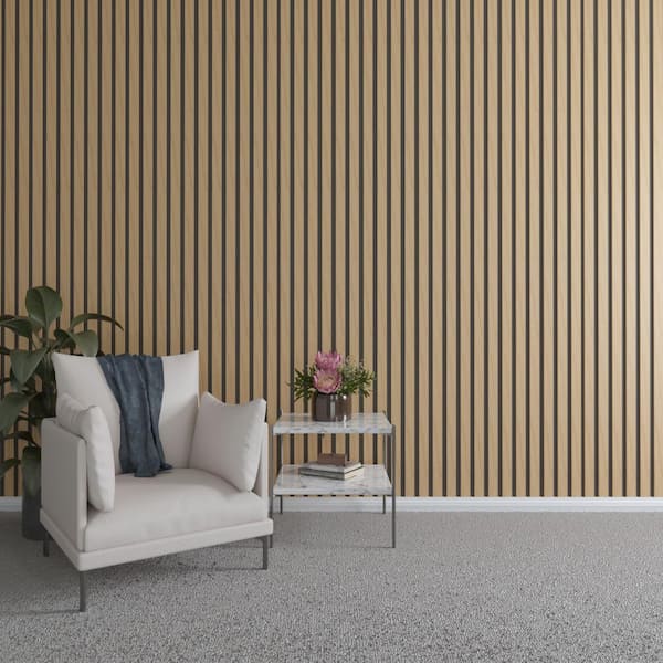 Ekena Millwork 94 in. H x 2 in. W Slatwall Panels in Maple 22-Pack