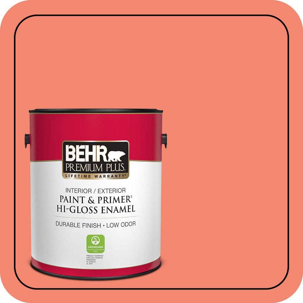 1 gal. #190B-5 Juicy Passionfruit Hi-Gloss Enamel Interior/Exterior Paint & Primer price history on PriceWatchPro