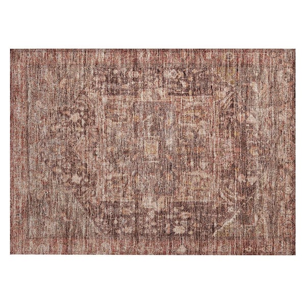 Chantille Machine Washable Indoor/Outdoor Abstract ACN1240 Burgundy 1 ft. 8 in. x 2 ft. 6 in. Area Rug