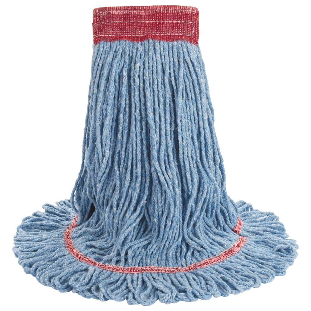 Large Blue Cotton Synthetic Wet Mop Head