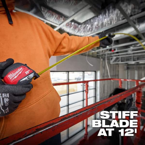 Milwaukee - 25 ft. Compact Magnetic Tape Measure (2-Pack)