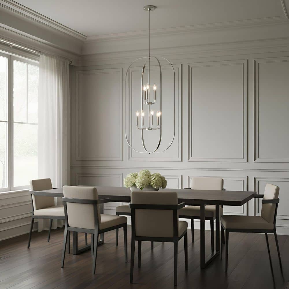 Generation Lighting Loretto 9-Light Brushed Nickel Transitional