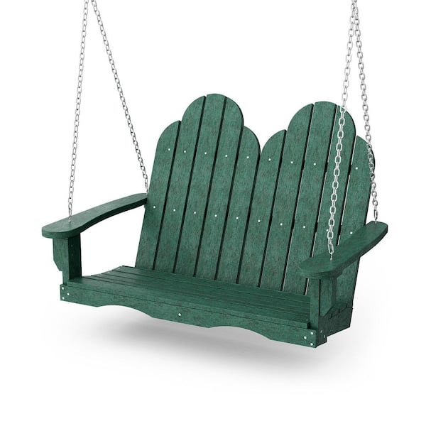 Wildridge Classic 2-Person Turf Green Plastic Adirondack Porch Swing