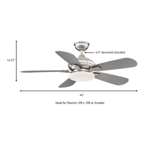 Mercer 52 in. LED Indoor Brushed Nickel Ceiling Fan - Amazon.com
