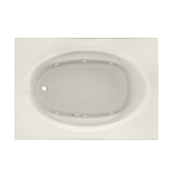 JACUZZI Signature 60 in. x 42 in. Rectangular Whirlpool Bathtub with Left Drain in Oyster with Heater