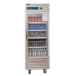 27 in W, 23 cu.ft. Commercial Refrigerator with Glass Door, 33-40°F.
