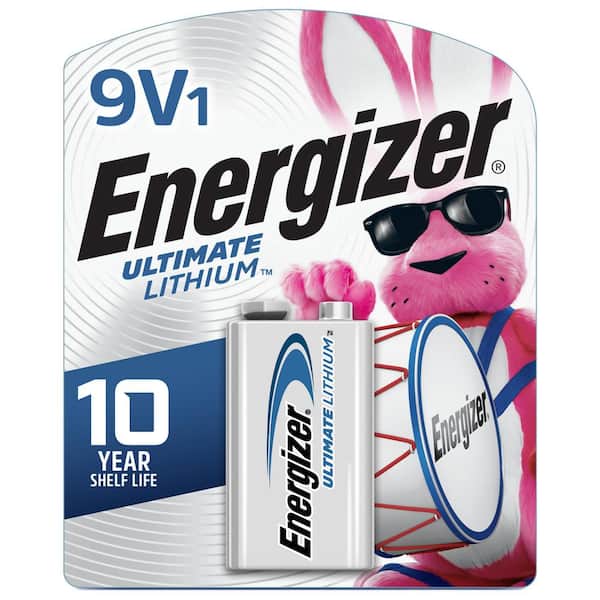 Energizer Ultimate Lithium 9V Batteries (1-Pack), Lithium 9-Volt Batteries