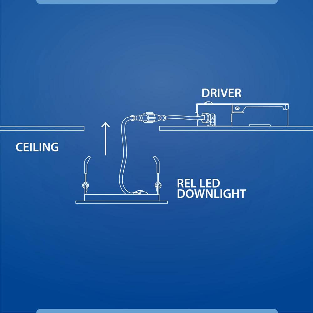 8.9'' White Aluminum LED Canless Recessed Lighting Kit
