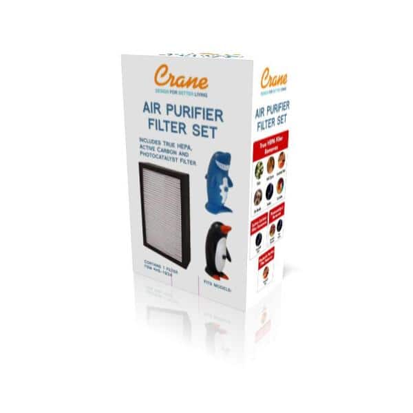 Crane - Adorable True HEPA Air Purifier with Germicidal UV Light for Small to Medium Rooms up to 150 sq. ft.