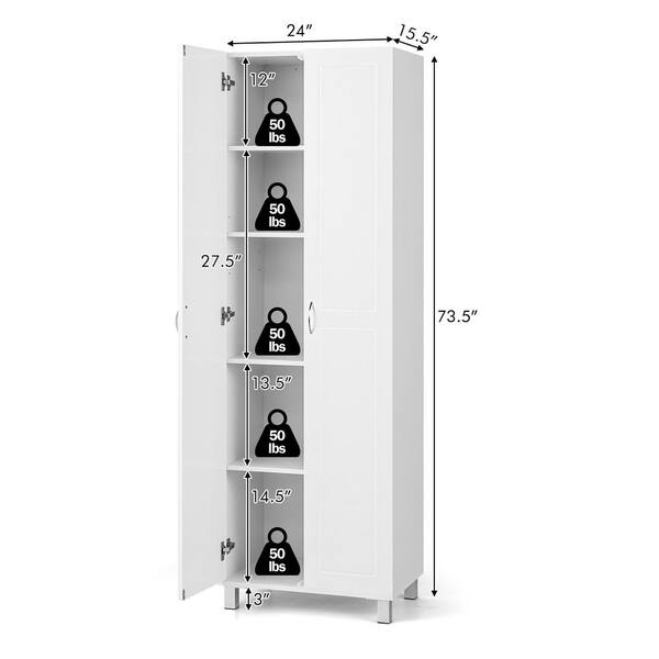 Costway Freestanding White Kitchen Pantry Storage Cabinet Buffet w/Hutch  Sliding Door & Drawer JV10122WH+ - The Home Depot