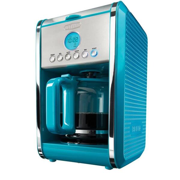 Bella Dots Programmable 12-Cup Coffee Maker in Teal