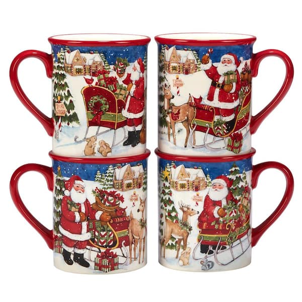 VEWEET Santaclaus 7.4 oz. Multi-colors Porcelain Christmas