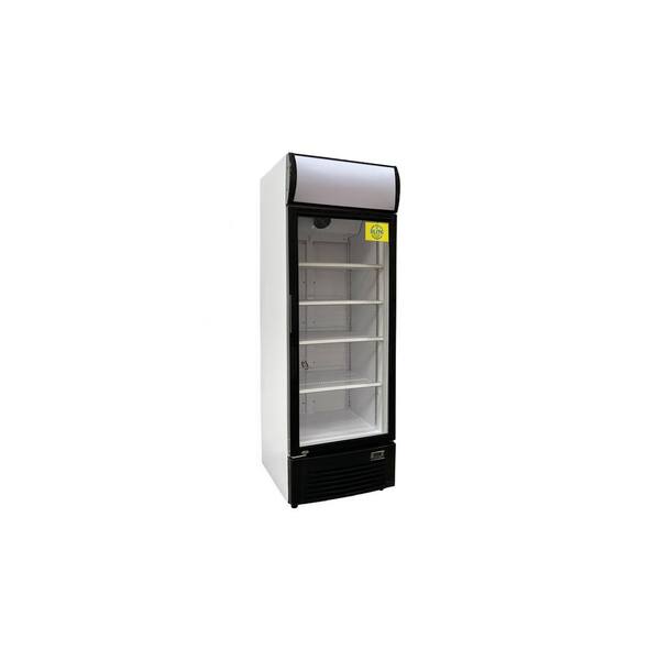 Elite Kitchen Supply 24.5 in. 12.72 cu. ft. Commercial NSF Drink Beverage glass door refrigerator EKS430 in White.