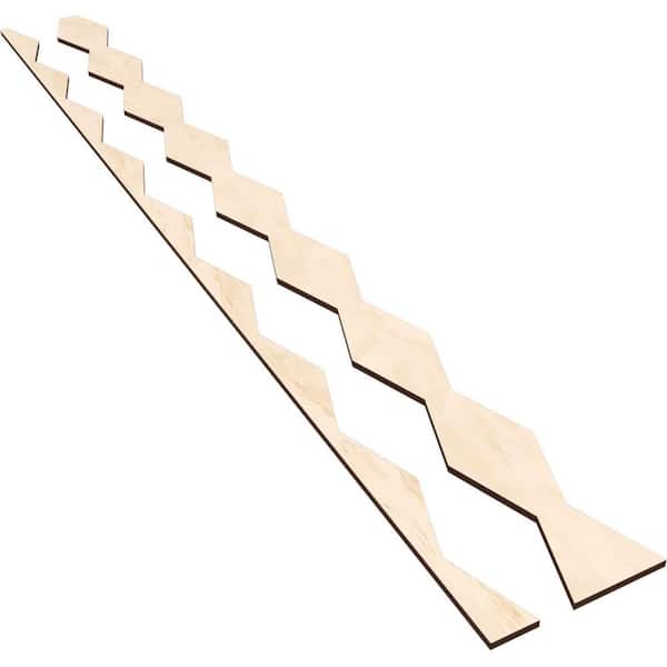 Ekena Millwork Cimarron 47 in. H x 0.25 in. W Slatwall Panels in Birch 24-Pack