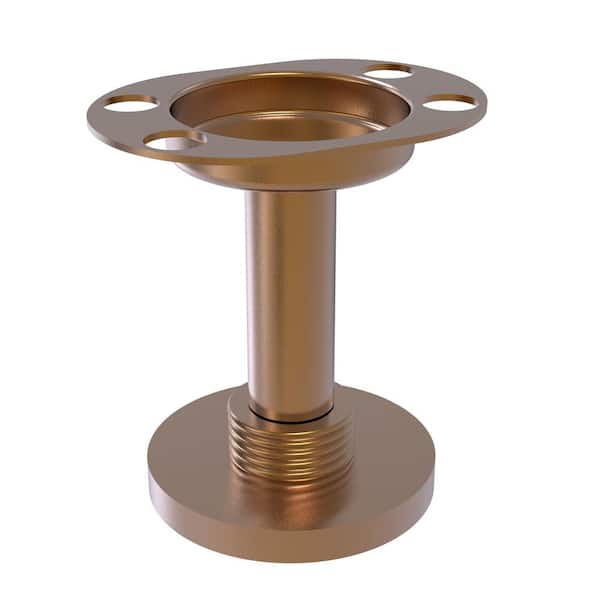 Allied Brass Vanity Top Tumbler and Toothbrush Holder with Groovy Accents in Brushed Bronze