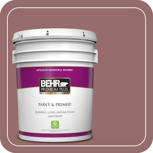 BEHR PREMIUM PLUS 5 gal. #140F-5 Clay Ridge Eggshell Enamel Low Odor Interior Paint & Primer