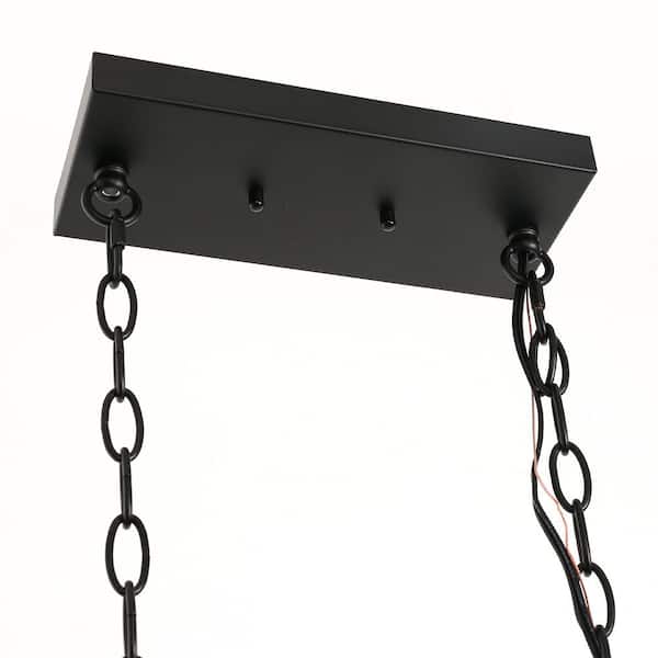 YANSUN Rustic 5-Light Kitchen Island and Dining Room Light