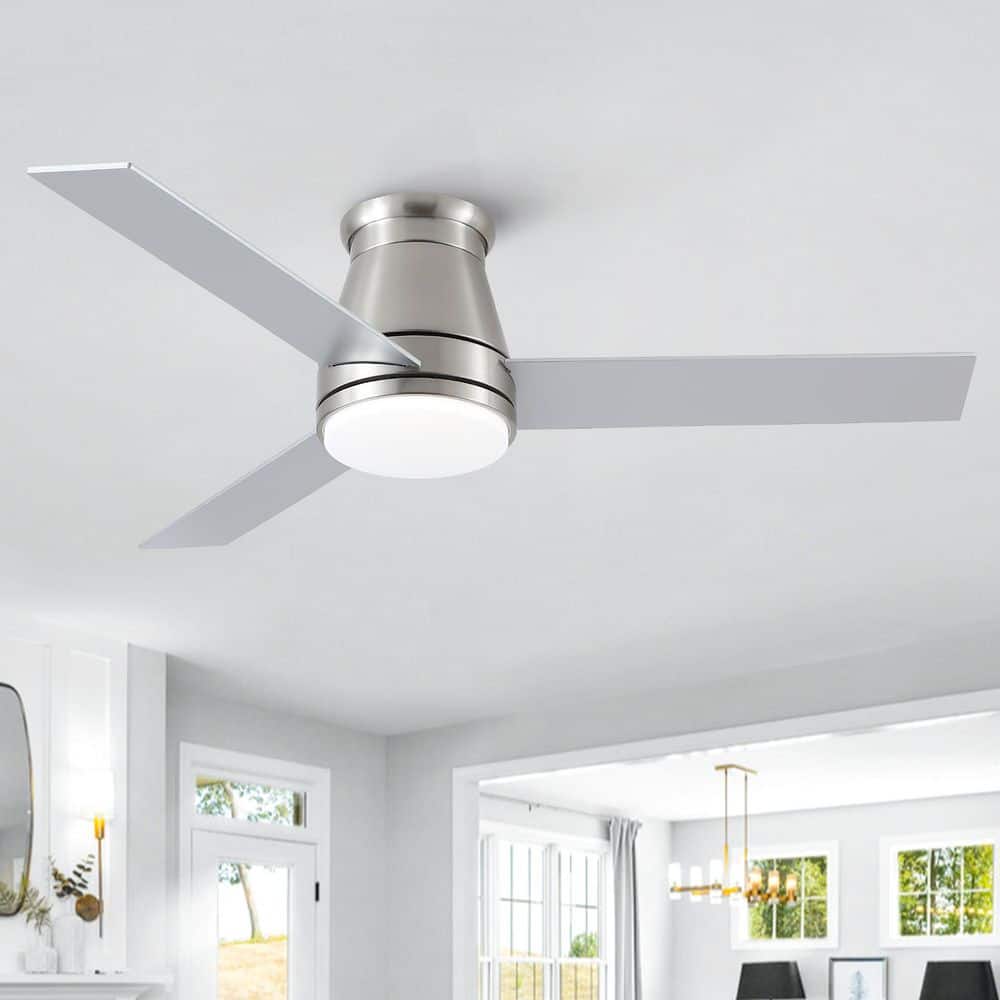 Topsky 48 in. Indoor Brushed Nickel Low Profile Standard Ceiling Fan with Light and Dual-Finish Blades price history on PriceWatchPro