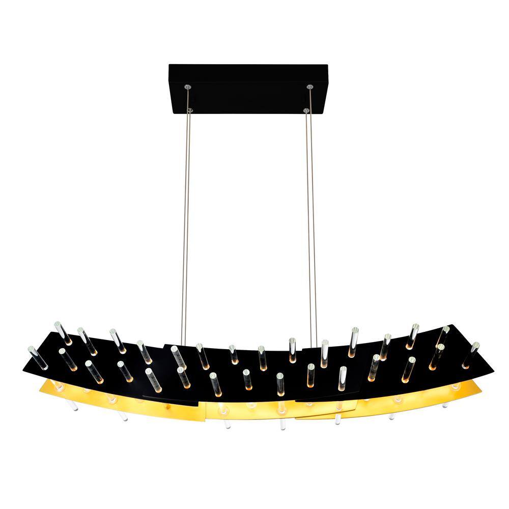 Gondola Black 40" Futuristic LED Chandelier