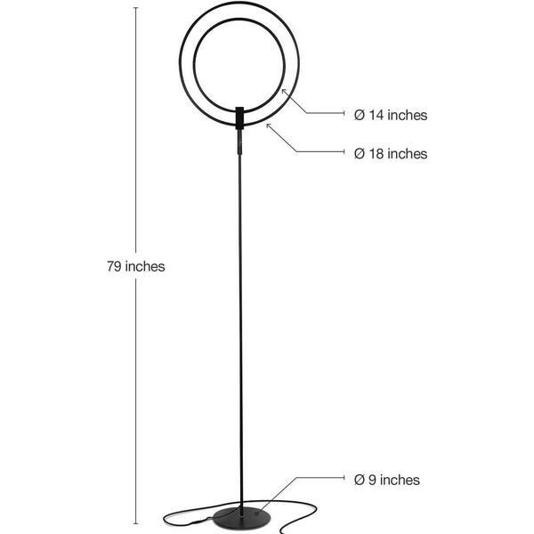 Brightech Eclipse LED Floor Lamp - Black