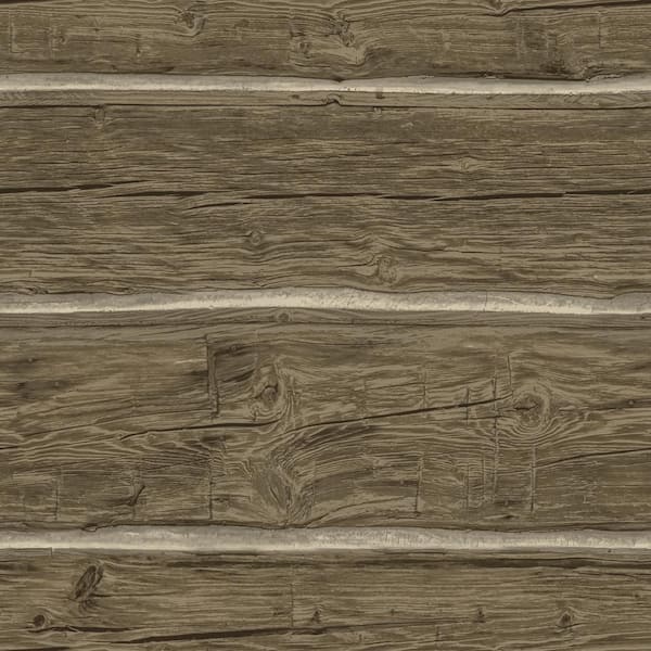 Chesapeake 10 in. W x 13 in. L Dark Brown Lodgepole Wallpaper Sample