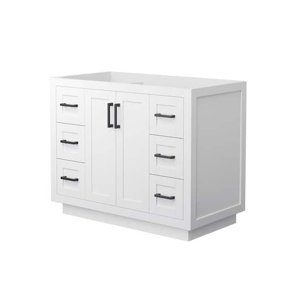 Wyndham Collection Miranda 41.25 in. W x 21.75 in. D Single Bath Vanity Cabinet Only in White