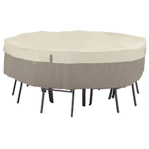 Belltown Small Sidewalk Grey Round Patio Table and Chair Set Cover