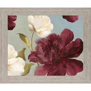 ''Deep Peonies Il'' By Asia Jensen Framed Print Nature Wall Art 28 in. x 34 in.