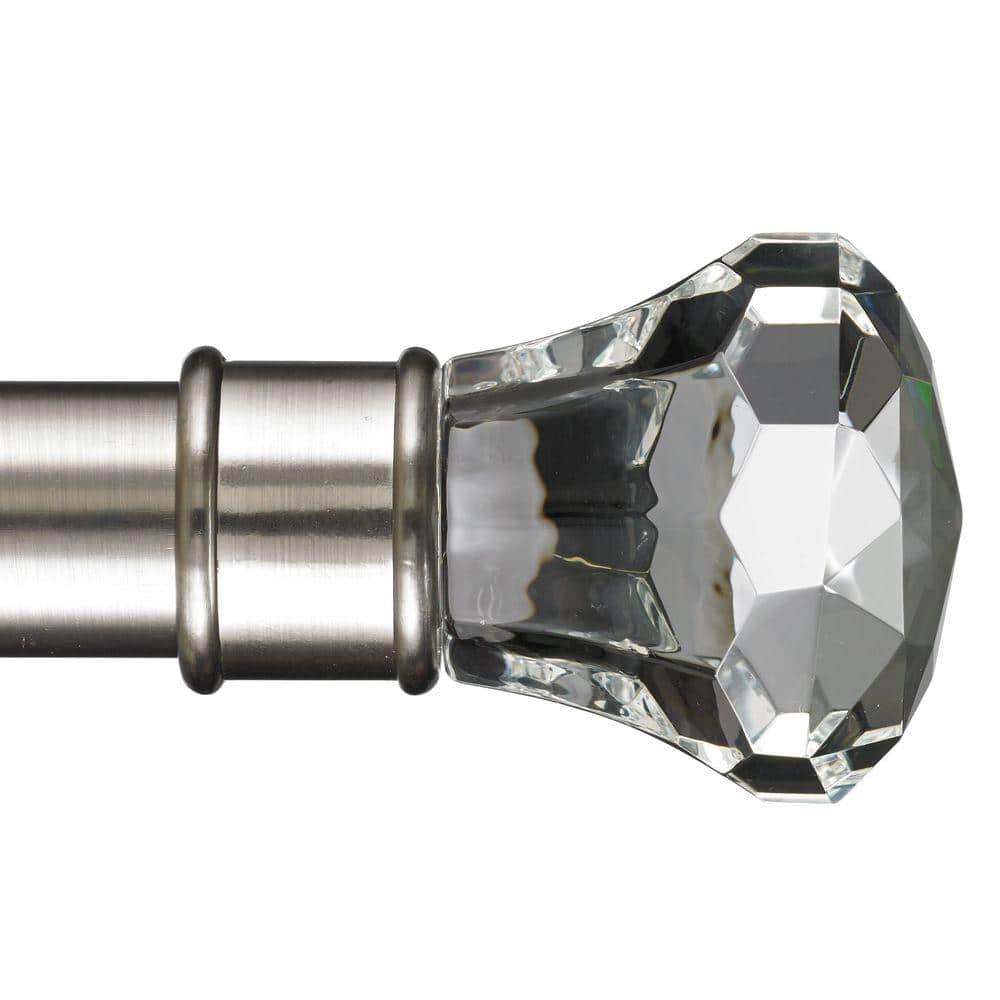 Digital 4 ft. Non-Telescoping Single Curtain Rod in Stainless