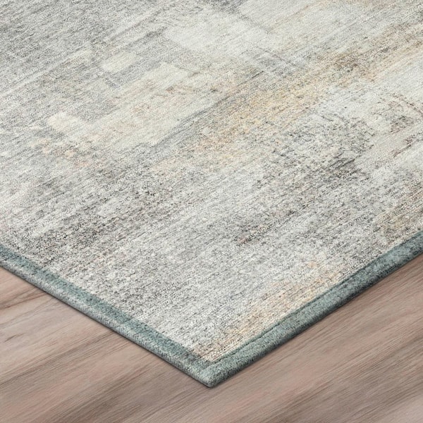Chantille Machine Washable Indoor/Outdoor Abstract ACN2873 Silver 10 ft. x 14 ft. Area Rug