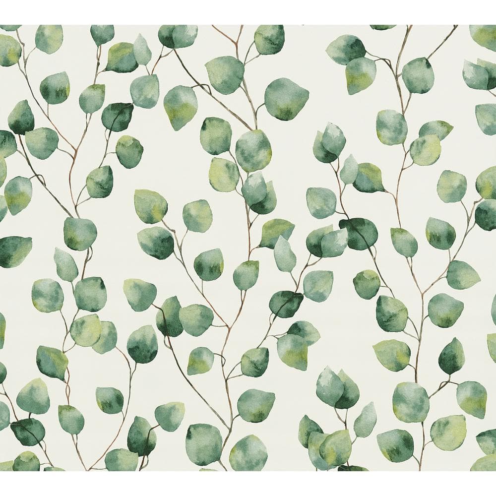 Painted Green Vines Wallpaper — E.Lamb Studio