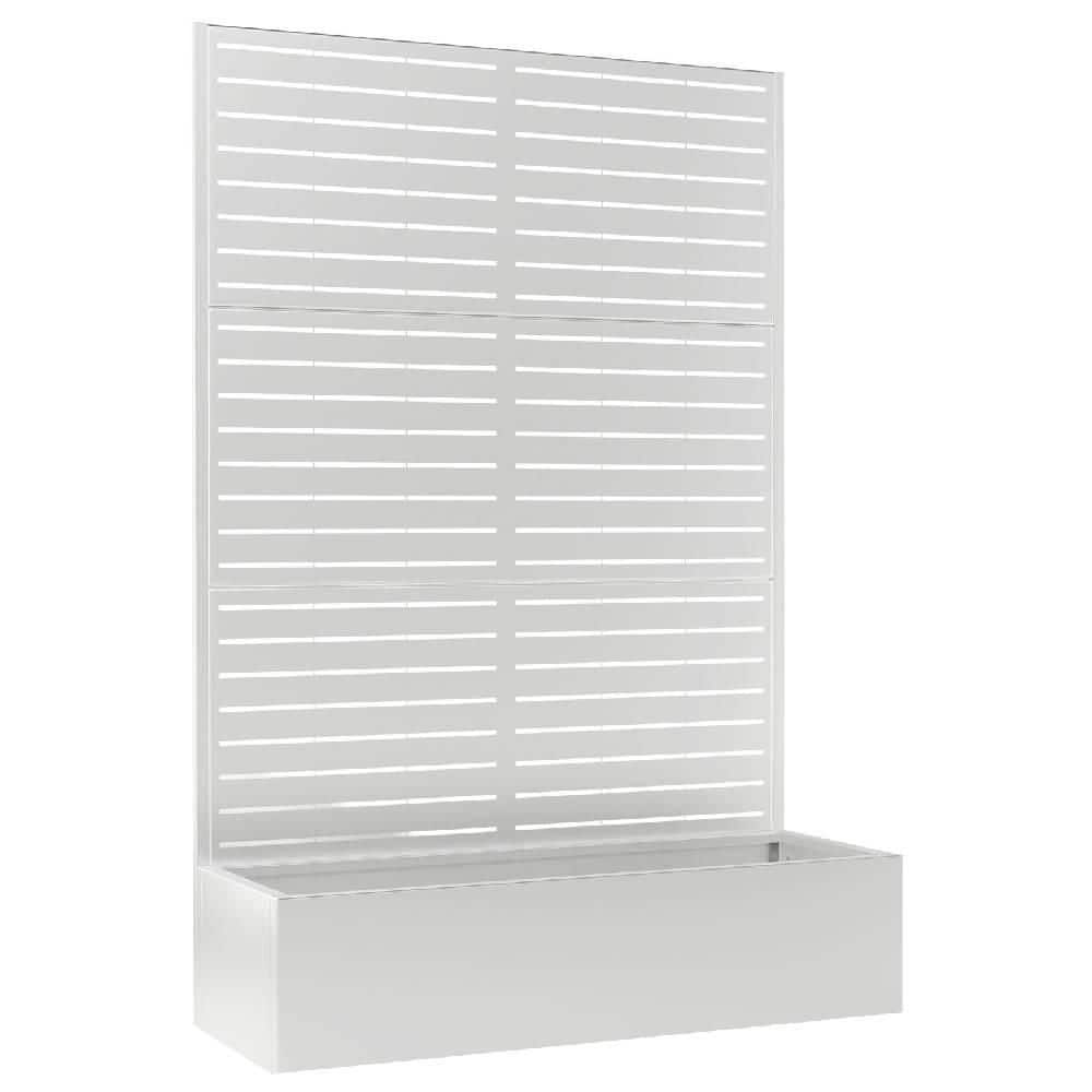 47 in. x 16 in. x 71 in. White Metal Raised Garden Planter Box with Trellis for Climbing Plants & Cucumbers price history on PriceWatchPro