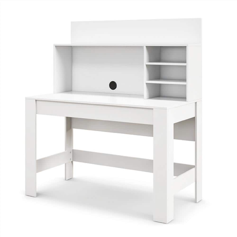 Gymax 48 in. White Home Office Computer Desk Study Table Writing ...