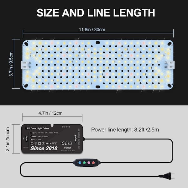 BeamBox 50-Watt Full-Spectrum Linkable Flat LED Grow Light with 4
