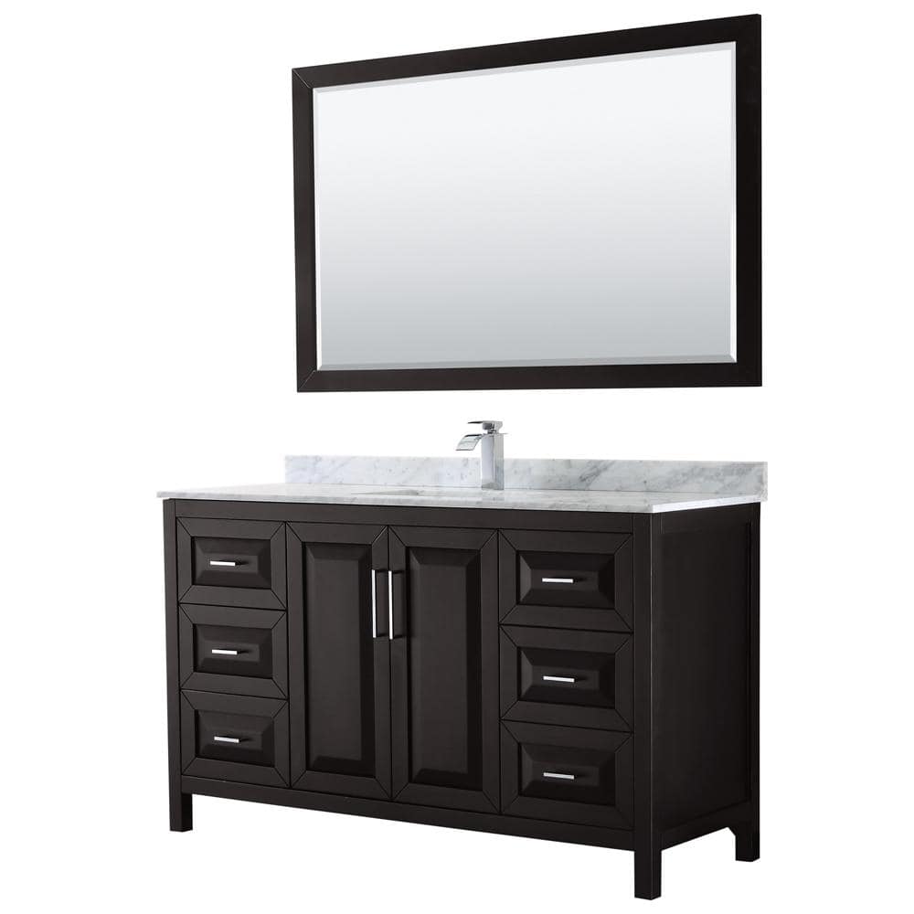 Wyndham Collection Daria 60 in. Single Bathroom Vanity in Dark Espresso