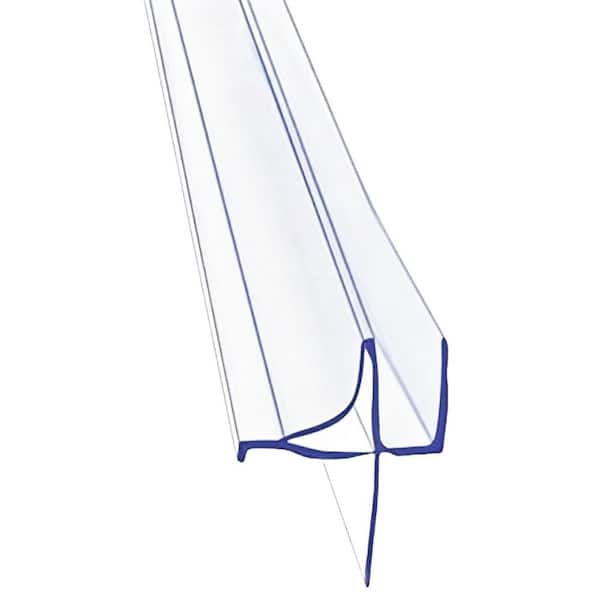 36 in. L Frameless Shower Door Seal in Clear with Drip Rail Sweep for 1/4 in. Glass