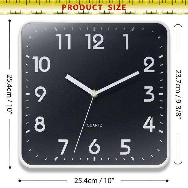 Infinity Instruments St. Mark Square Wall Clock, White, 10 in