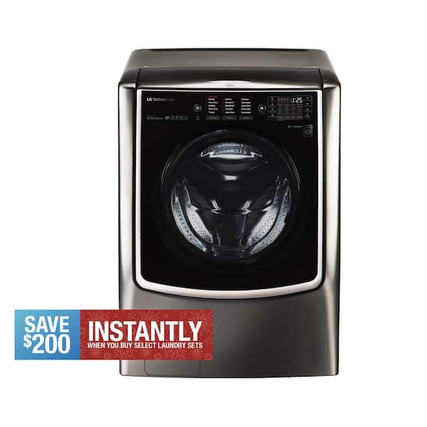 SIGNATURE 5.8 Cu. Ft. SMART Front Load Washer in Black Stainless Steel with TurboWash and Steam