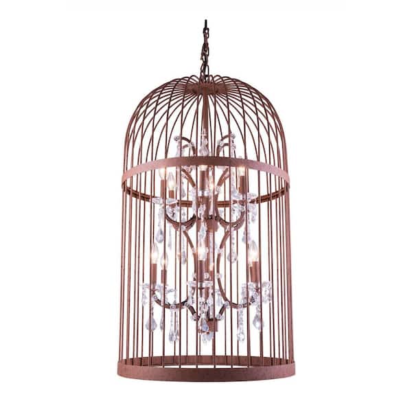 Elegant Lighting Austin 12-Light Rustic Intent Chandelier with Clear Crystal