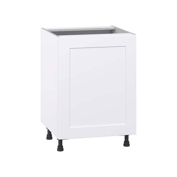 J COLLECTION Wallace Painted Warm White Shaker Assembled Base Kitchen ...