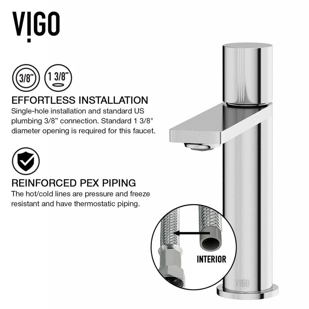 Halsey Chrome Single-Handle Bathroom Faucet with Premium Finish