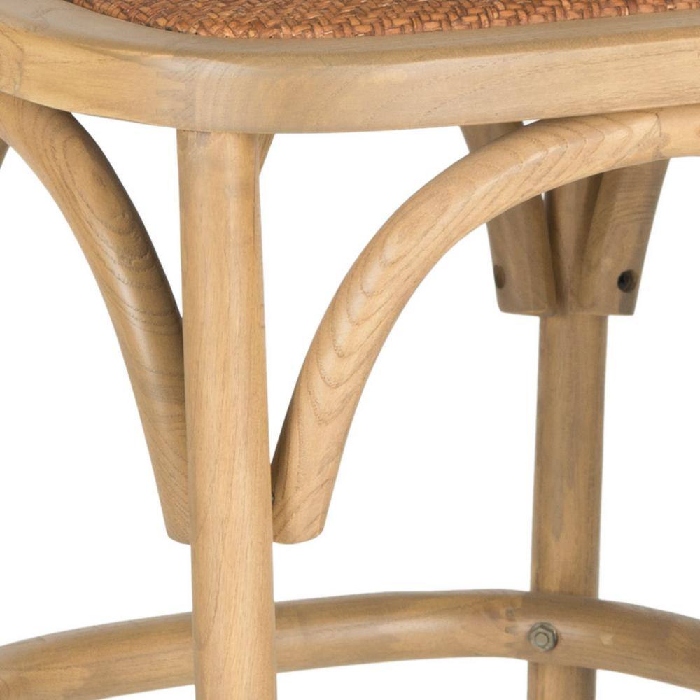 Transitional Weathered Oak Counter Stool 20"W x 21"D x 38"H