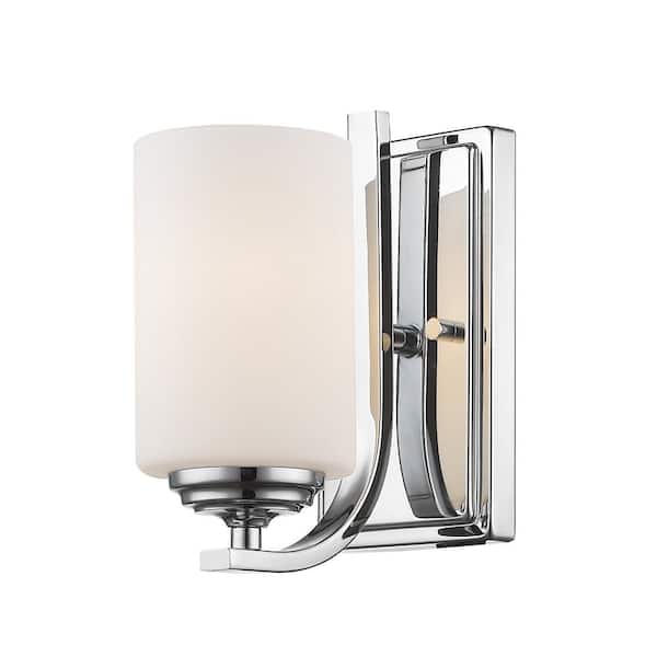 Unbranded Bordeaux 4.75 in. 1-Light Chrome Wall Sconce