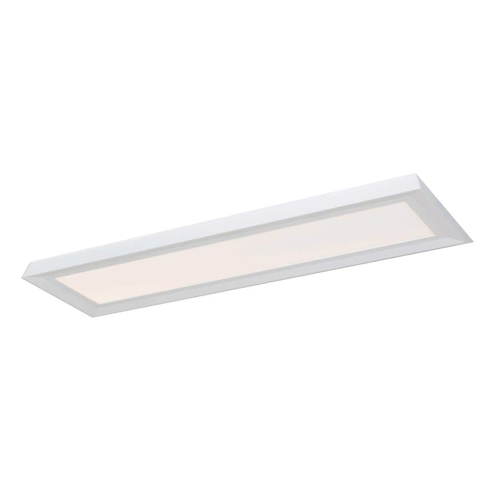 Zurich 51" Satin Nickel LED Linear Flush Mount Ceiling Light