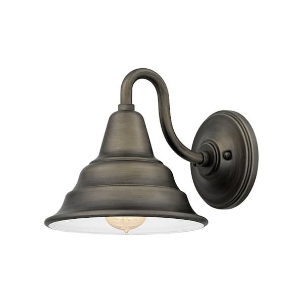 Quoizel Carmel 1-Light Burnished Bronze Hardwired Outdoor Wall Lantern Sconce