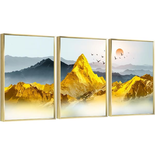 4 Pieces Cotton Wood Frame Canvas for Painting Professional Blank Canvas  Panel Oil Painting Canvas Art
