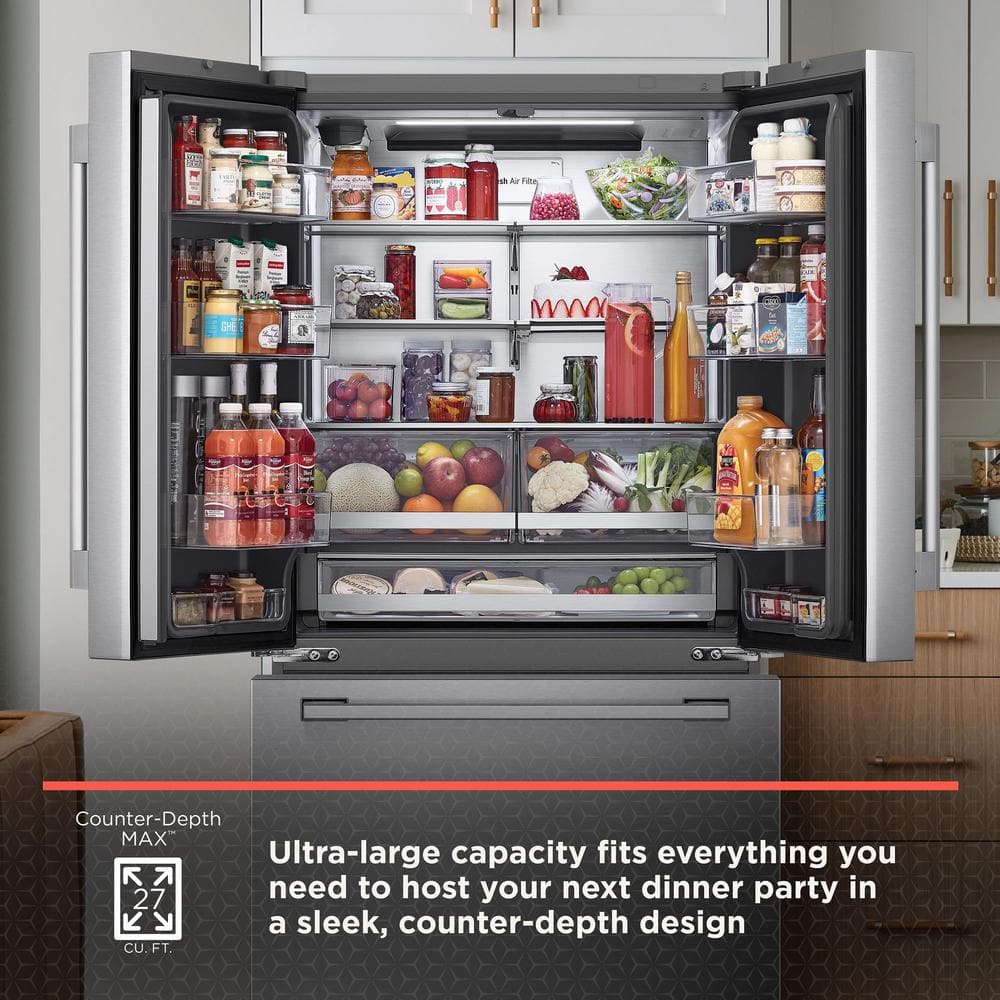 Stainless Steel 27 Cu. Ft. Smart French Door Refrigerator